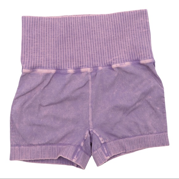 Purple Wash Free People Good Karma Running Shorts - Picture 1 of 7